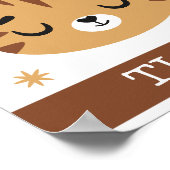 T ist für Tiger, Kinderzimmer, Schlafzimmer, Kinde Poster (Ecke)