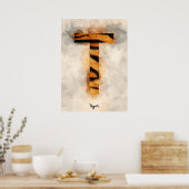 T ist für Tiger Poster (Küche)