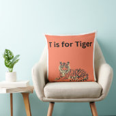 T ist für Tiger Throw Kissen (Stuhl )