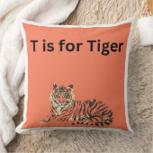 T ist für Tiger Throw Kissen (Decke)