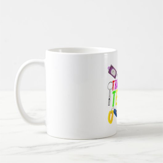 T ist für Training Team Kaffeetasse (Links)