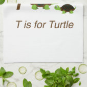 T ist für Turtle Handtuch (Gefaltet)