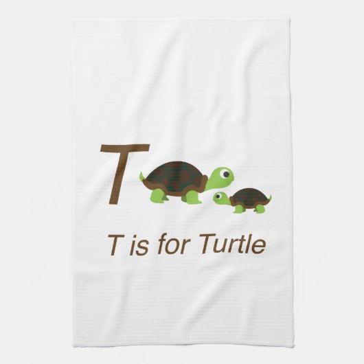 T ist für Turtle Handtuch (Vertikal)