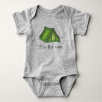 T ist für Zelt Green Camp Camping Tent Alphabet