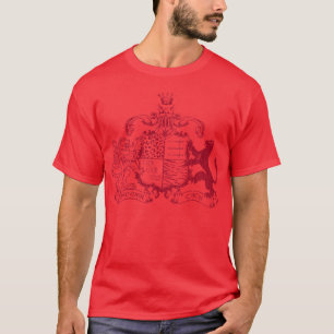 T-Katzen Wappen - Rot T-Shirt