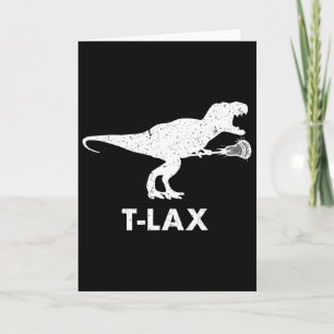 T-lax Dinosaur. Cooler Dino Lax Lacrosse-Spieler  Karte