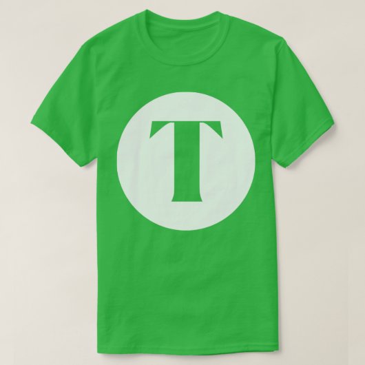 T Letter Initial Monogram T-Shirt (Design vorne)