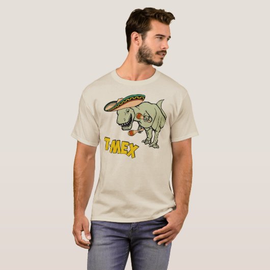 T-Mex T-Rex mexikanischer T-Shirt (Vorne ganz)