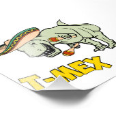 T-Mex T-Rex mexikanischer Tyrannosaurus Dinosaurie Fotodruck (Ecke)