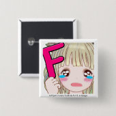 t_mikage tin badgeSQ[F]/ミカゲ缶バッチSQ[F] 缶バッジ Button (Vorne & Hinten)