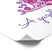 T monogram art Tabitha girls name meint poster (Ecke)