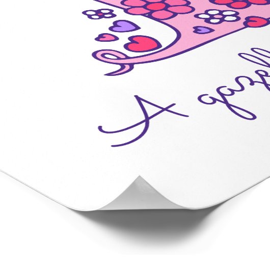 T monogram art Tabitha girls name meint poster (Ecke)