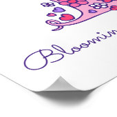 T monogram art Thalia girls name meint poster (Ecke)