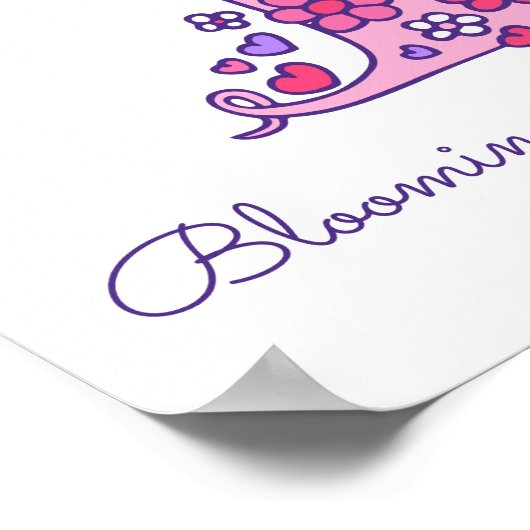 T monogram art Thalia girls name meint poster (Ecke)