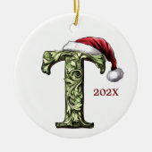 T Monogram Christmas Ornament (Vorne)