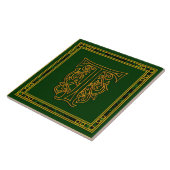 T Monogram "Irish Gold on Green" Keramik Tile Fliese (Seite)
