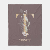 T Monogram Personalisiert Fleece Blankon (Vorderseite)