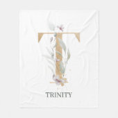 T Monogram Personalisiert Fleece Blankon (Vorderseite)