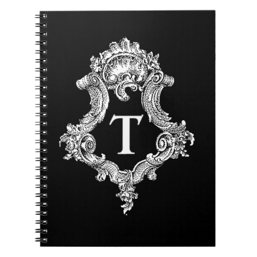 T Monogramm Initiale Notizblock (Vorderseite)