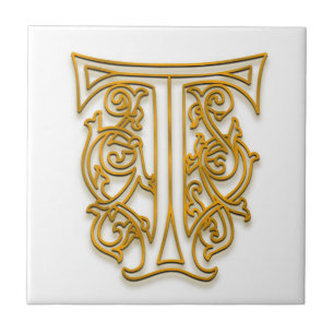 T-Monogramm-"irisches Gold" Keramik-Fliese Fliese