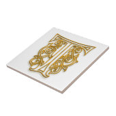 T-Monogramm-"irisches Gold" Keramik-Fliese Fliese (Seite)