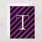 T Monogramm Postkarte (Vorne/Hinten)