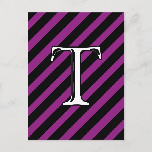 T Monogramm Postkarte (Vorderseite)