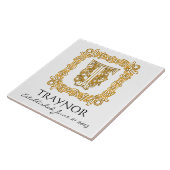 "T" Nachname Hochzeitstag Monografie Tile Fliese (Seite)