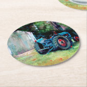 T' Old Tractor Coaster Runder Pappuntersetzer (Angewinkelt)