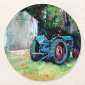 T' Old Tractor Coaster Runder Pappuntersetzer (Vorderseite)