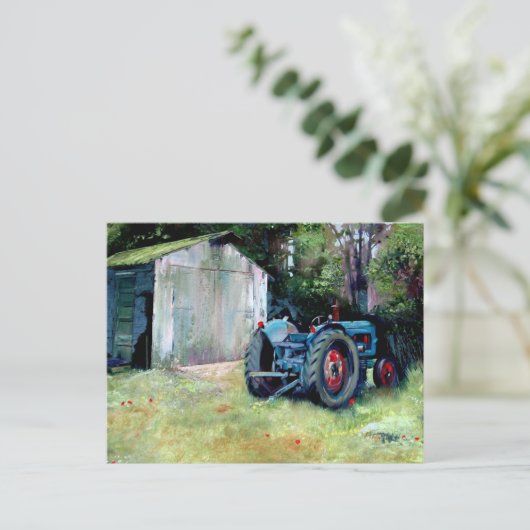 T' Old tractor Postcard Postkarte (Stehend Vorderseite)