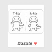 T-Pose-T-Rex-Sketch Aufkleber (Blatt)