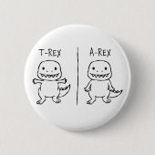 T-Pose-T-Rex-Sketch Button (Vorderseite)