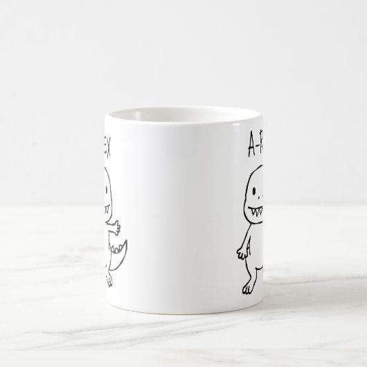 T-Pose-T-Rex-Sketch Kaffeetasse (Mittel)
