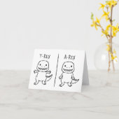 T-Pose-T-Rex-Sketch Karte (Gelbe Blume)