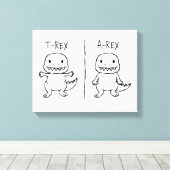 T-Pose-T-Rex-Sketch Leinwanddruck (Insitu (Holzboden))