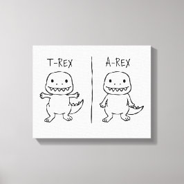T-Pose-T-Rex-Sketch Leinwanddruck