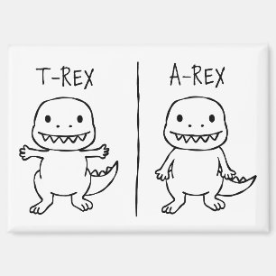 T-Pose-T-Rex-Sketch Magnet