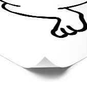 T-Pose-T-Rex-Sketch Poster (Ecke)