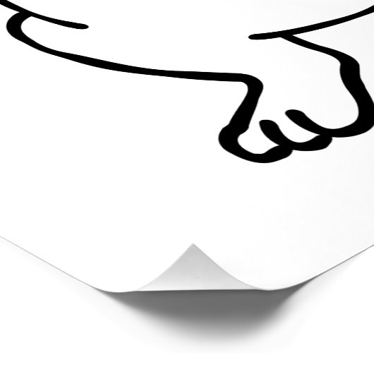 T-Pose-T-Rex-Sketch Poster (Ecke)