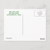T&R LAWN CARE, SERVICES, SNOWPLOWING, MOWING, T... POSTKARTE (Rückseite)