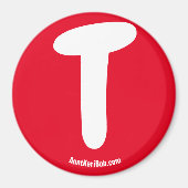 T Red Kühlschrank Magnet (Vorne)