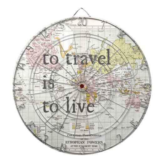 T-Reise ist zu leben Dartscheibe (vorne)