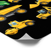 T reqcukiTrucks und Diggers Kleinkinder Bau Poster (Ecke)