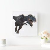 T Rex 2 Quadratische Wanduhr (Zuhause)
