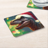 T-Rex 2 Rechteckiger Pappuntersetzer (angewinkelt)