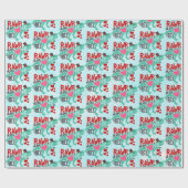 T-Rex am Niedlichen Sonnentag Geschenkpapier (Flach)