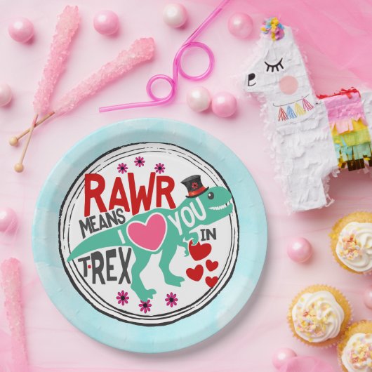T-Rex am Niedlichen Sonnentag Pappteller (Party)