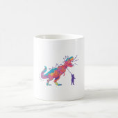 T-Rex an einer Leine Kaffeetasse (Mittel)