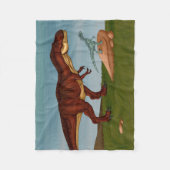 T-Rex and Velociraptor Fleecedecke (Vorderseite)